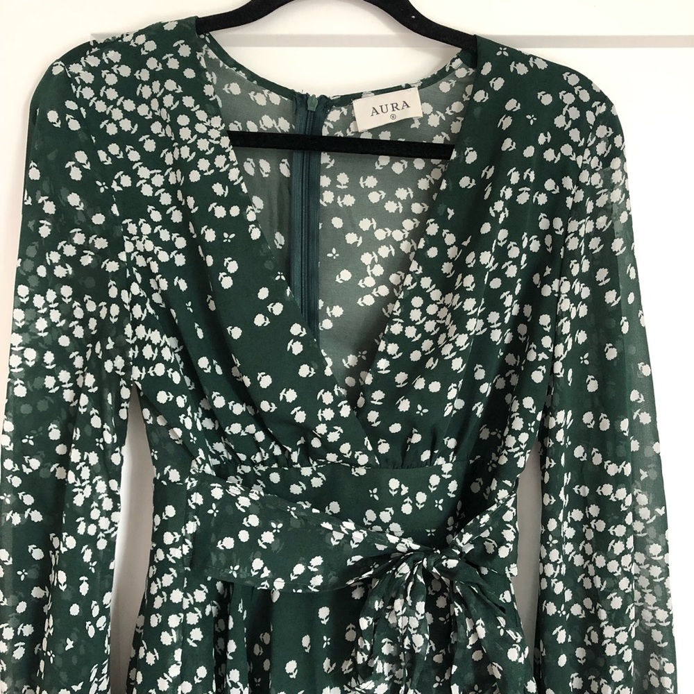 🤍AURA🤍GREEN PRINTED ROMPER